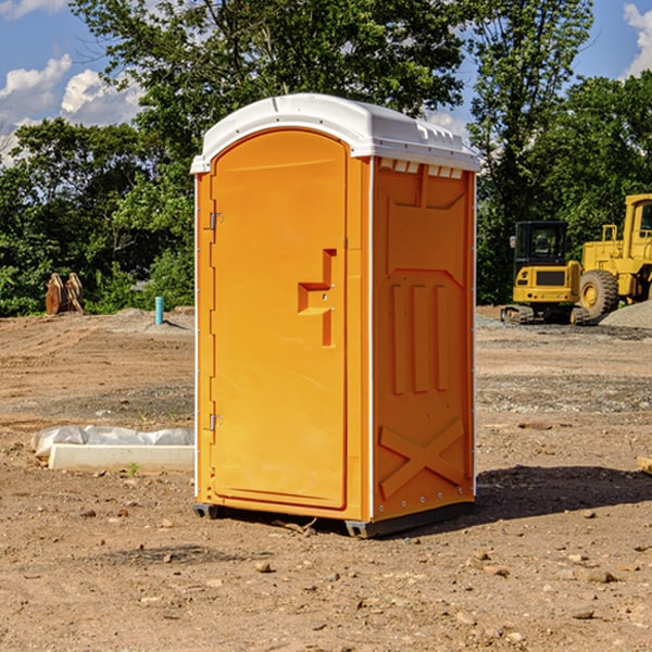 how often are the portable restrooms cleaned and serviced during a rental period in Fannett Texas